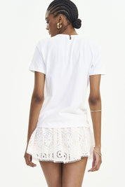 Camiseta Colcci Off White Lettering Dourado
