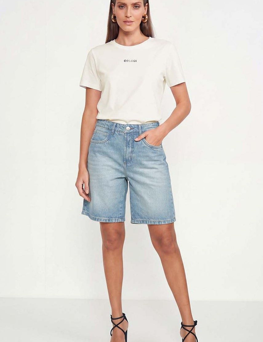 Camiseta Colcci Off White Logo Frontal
