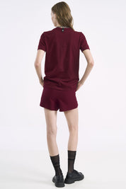 Camiseta Colcci Vinho Pedrarias Frontais
