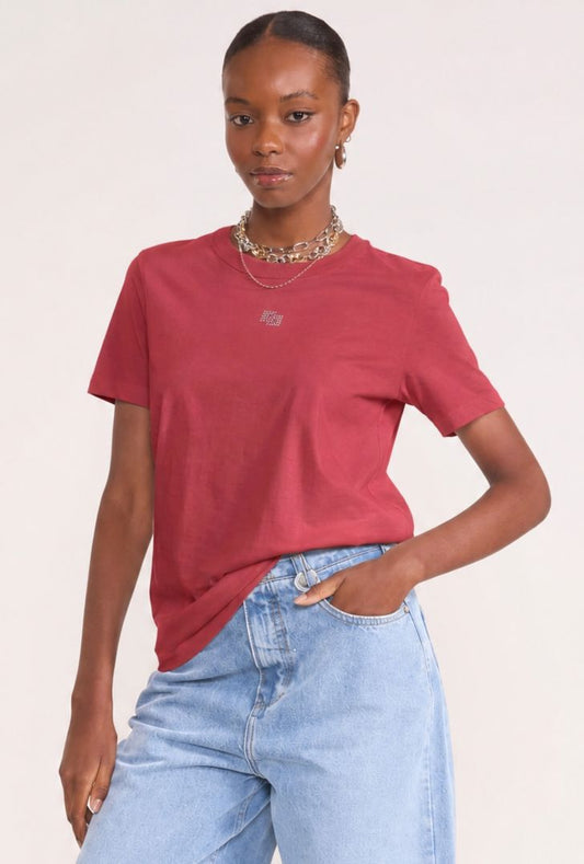 Camiseta Colcci Vinho Pedrarias Logo