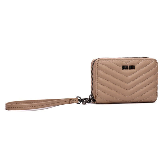 Carteira Bege Santa Lolla Alça De Mão Matelassê 