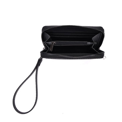 Carteira Croco Santa Lolla Preta Alça De Mão 