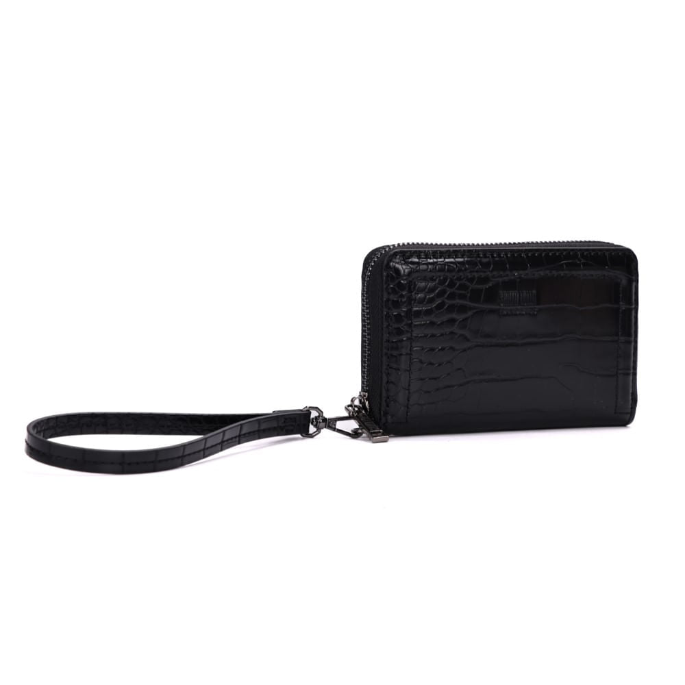 Carteira Croco Santa Lolla Preta Alça De Mão 