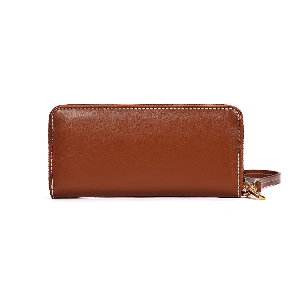 Carteira Grande Santa Lolla Caramelo Alça De Mão