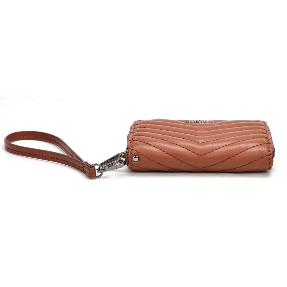 Carteira Marrom Santa Lolla Alça De Mão Matelassê