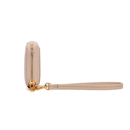 Carteira Pequena Santa Lolla Bege Alça De Mão
