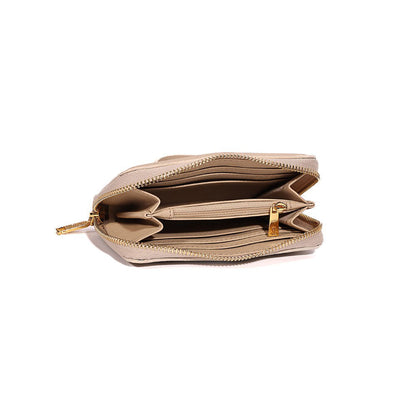 Carteira Pequena Santa Lolla Bege Alça De Mão
