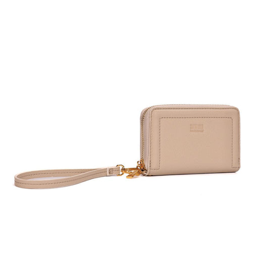 Carteira Pequena Santa Lolla Bege Alça De Mão