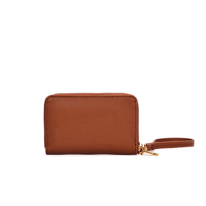 Carteira Pequena Santa Lolla Caramelo Alça De Mão