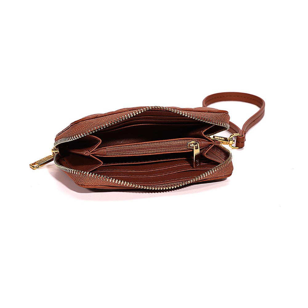 Carteira Pequena Santa Lolla Caramelo Alça De Mão