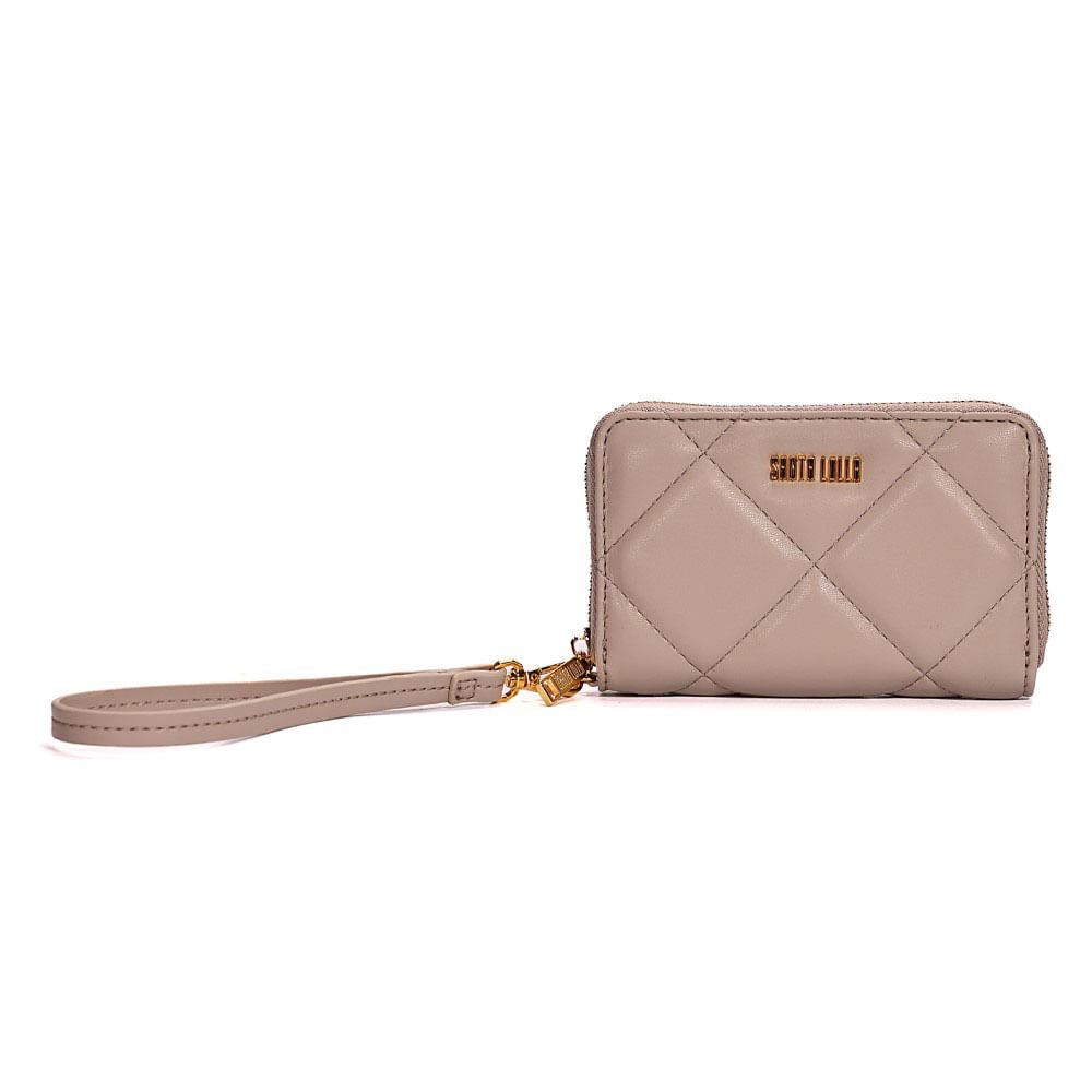 Carteira Pequena Santa Lolla Cinza Alça De Mão