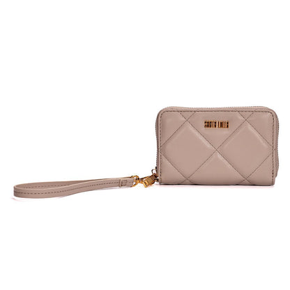 Carteira Pequena Santa Lolla Cinza Alça De Mão
