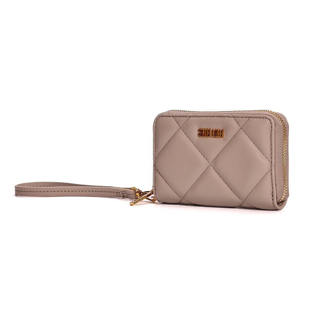 Carteira Pequena Santa Lolla Cinza Alça De Mão