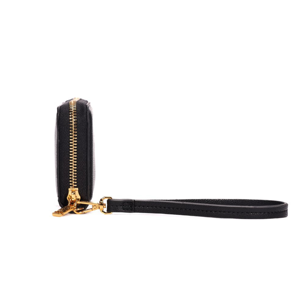 Carteira Pequena Santa Lolla Preta Alça De Mão