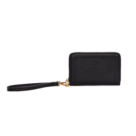 Carteira Pequena Santa Lolla Preta Alça De Mão