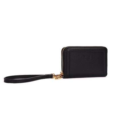 Carteira Pequena Santa Lolla Preta Alça De Mão