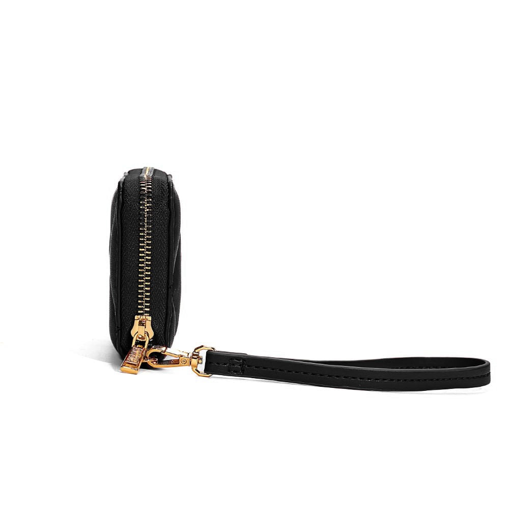 Carteira Pequena Santa Lolla Preta Alça De Mão
