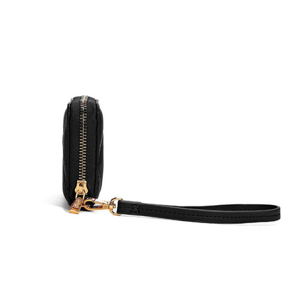 Carteira Pequena Santa Lolla Preta Alça De Mão