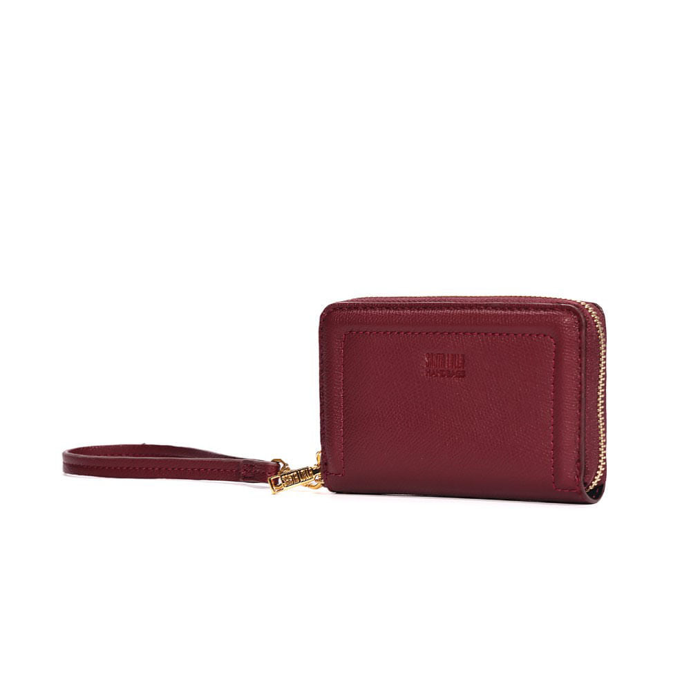 Carteira Pequena Santa Lolla Vermelha Alça De Mão
