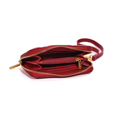 Carteira Pequena Santa Lolla Vermelha Soft Alça De Mão