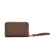 Carteira Santa Lolla Marrom Floater Zíper Alça Pulso