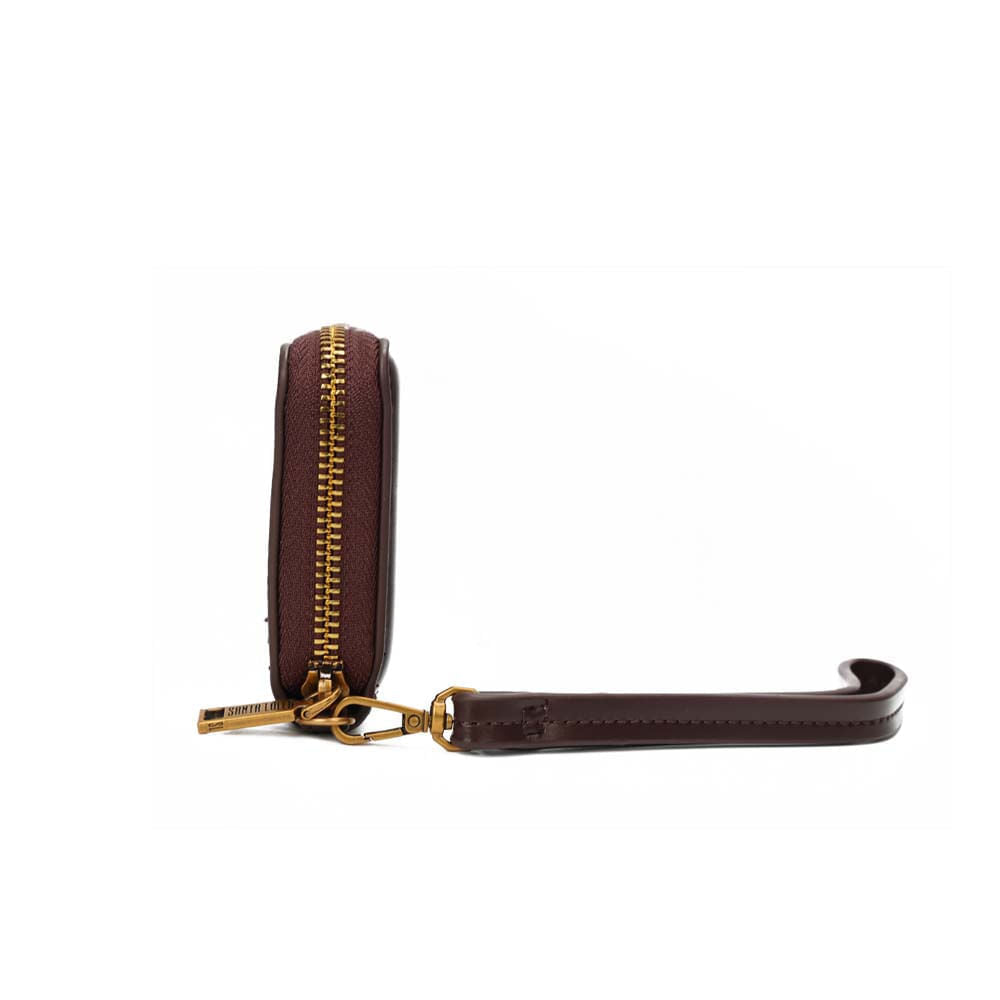 Carteira Santa Lolla Marrom Zíper Alça De Mão