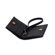 Carteira Santa Lolla Preta Texturizada Alça Wristlet
