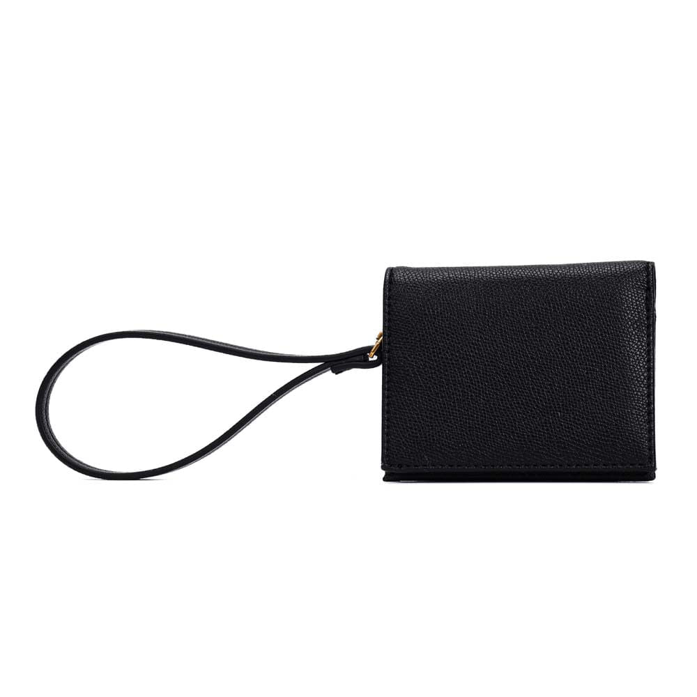 Carteira Santa Lolla Preta Texturizada Alça Wristlet