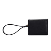Carteira Santa Lolla Preta Texturizada Alça Wristlet
