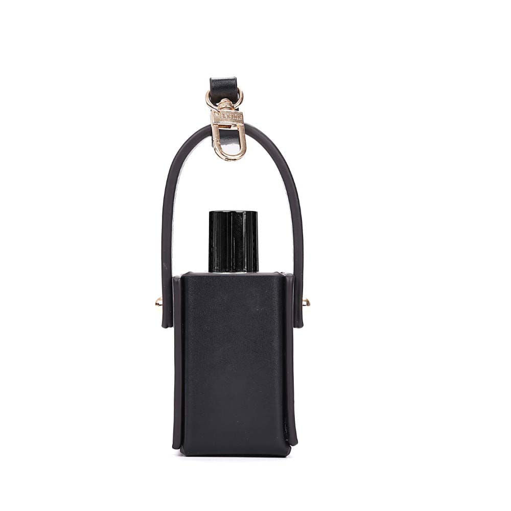 Chaveiro Santa Lolla Preto Mosquetão Detalhe Dourado