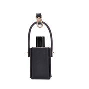 Chaveiro Santa Lolla Preto Mosquetão Detalhe Dourado