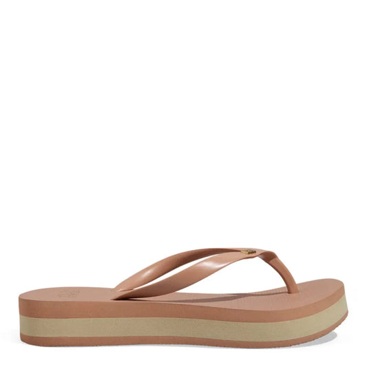 Chinelo Flip Flop Plataforma Degalls Bege