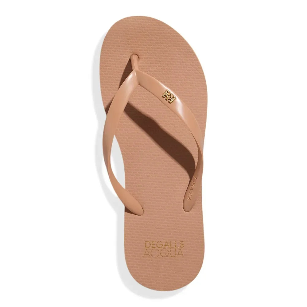 Chinelo Flip Flop Plataforma Degalls Bege