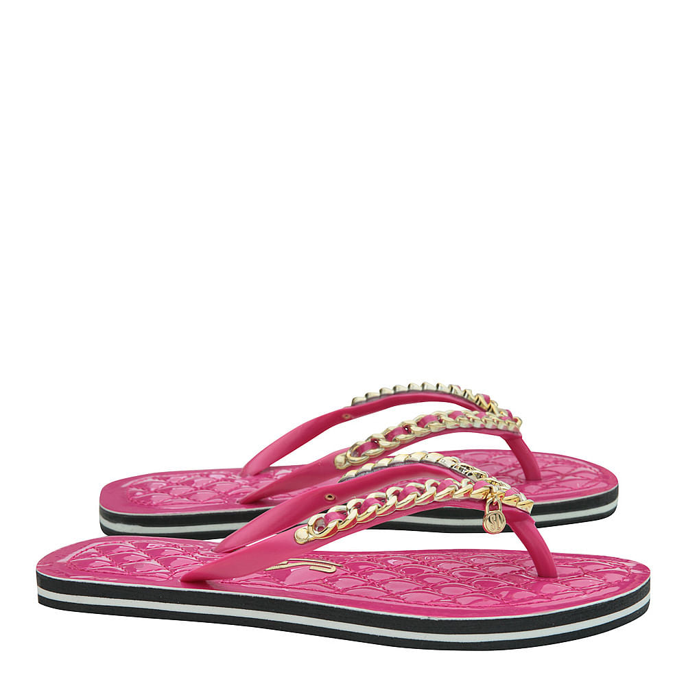 Chinelo Flip Flop Santa Lolla Rosa Pink Correntes