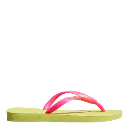 Chinelo Santa Lolla Amarelo Lime Tiras Pink