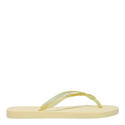 Chinelo Santa Lolla Amarelo Tiras Transparentes
