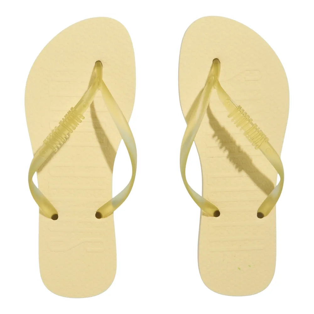 Chinelo Santa Lolla Amarelo Tiras Transparentes