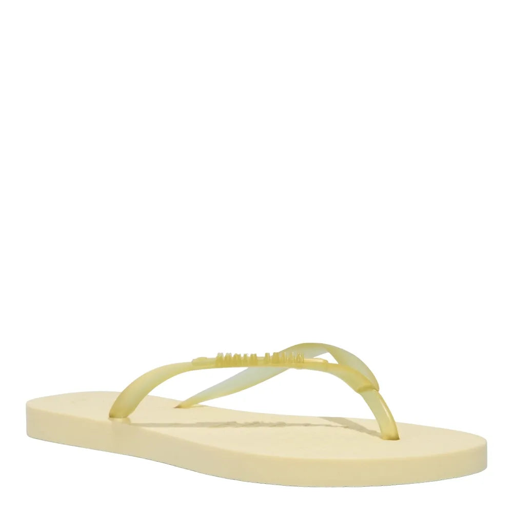 Chinelo Santa Lolla Amarelo Tiras Transparentes