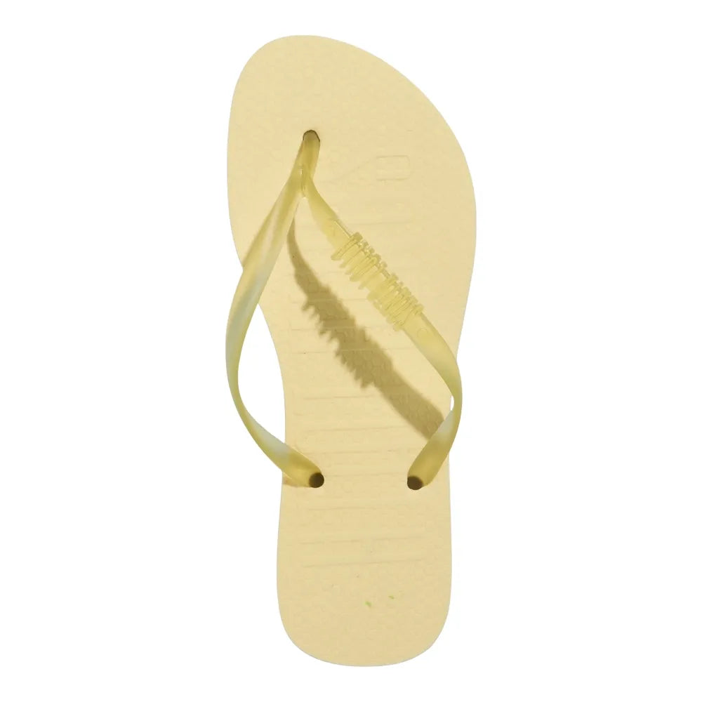 Chinelo Santa Lolla Amarelo Tiras Transparentes