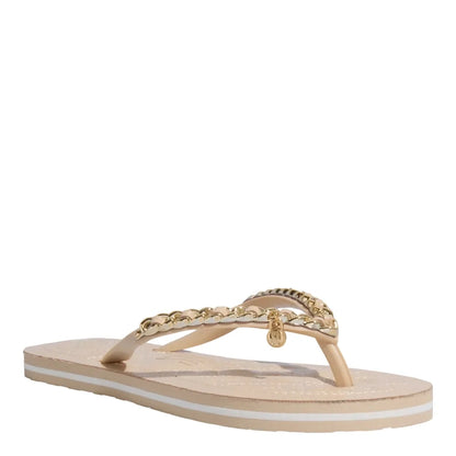 Chinelo Santa Lolla Areia Verniz Correntes