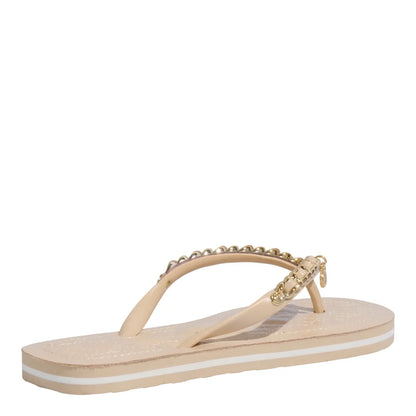 Chinelo Santa Lolla Areia Verniz Correntes