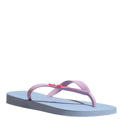 Chinelo Santa Lolla Azul Flip Flop Tiras Lilás