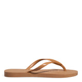 Chinelo Santa Lolla Bege Flip Flop Tiras Brilho