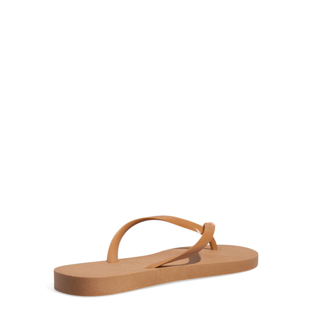 Chinelo Santa Lolla Bege Flip Flop Tiras Brilho
