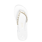 Chinelo Santa Lolla Branco Verniz Correntes