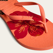 Chinelo Santa Lolla Laranja Floral Flip Flop