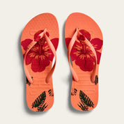 Chinelo Santa Lolla Laranja Floral Flip Flop