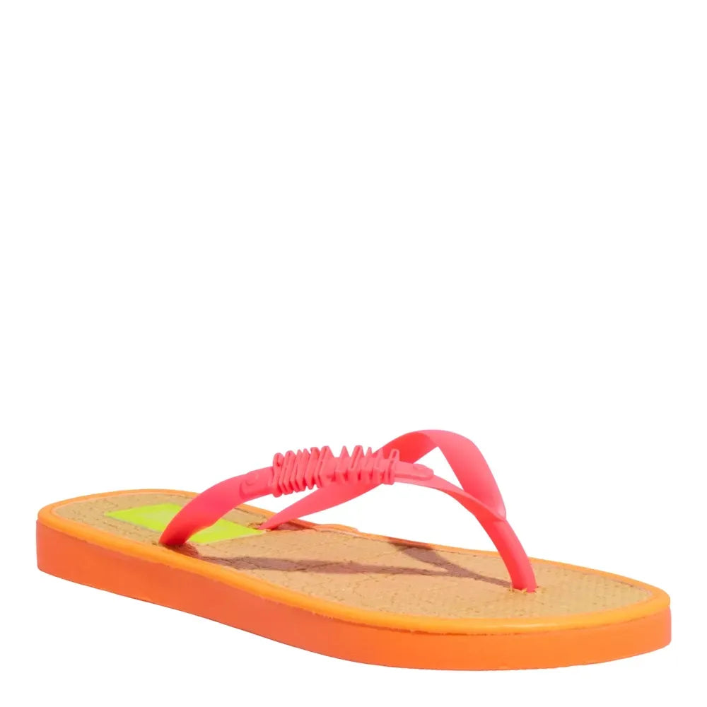 Chinelo Santa Lolla Laranja Sola Palha