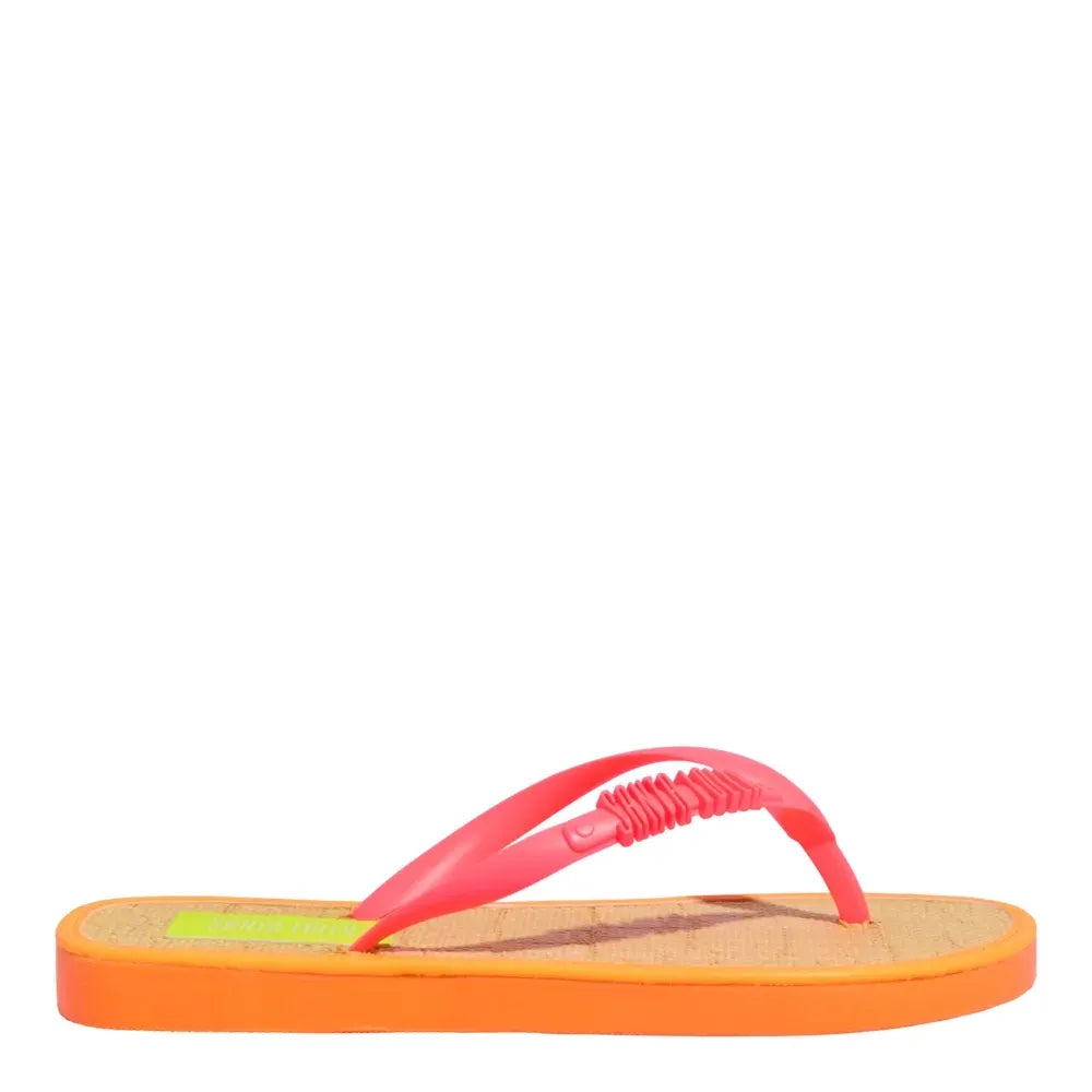 Chinelo Santa Lolla Laranja Sola Palha