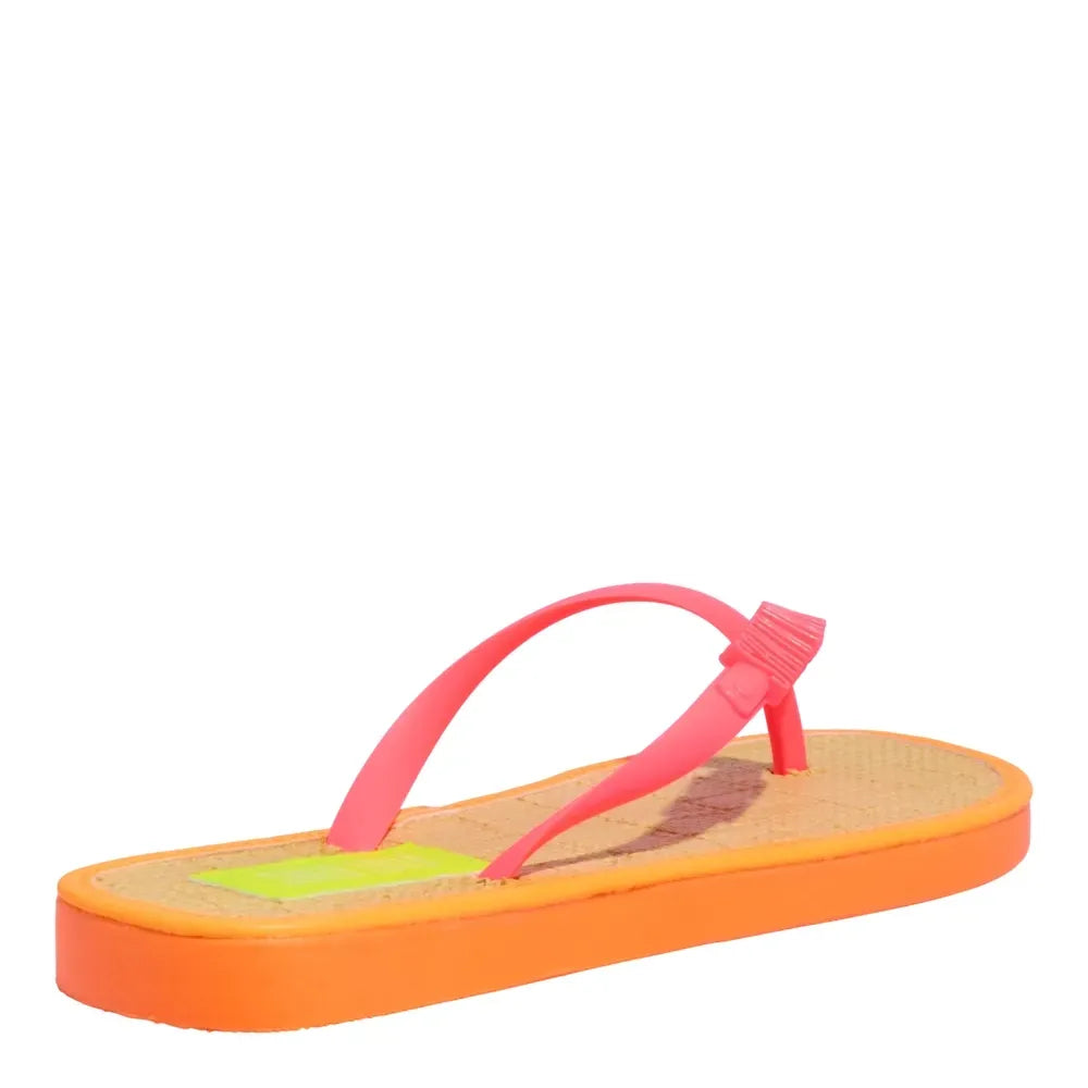 Chinelo Santa Lolla Laranja Sola Palha